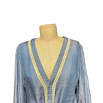 Lovers + Friends Lovers +‎ Friends Carmine Chambray Tencel Top Size Medium Photo 3