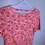 Charter Club NWT  Short Sleeve Shirt Cotton Peach Floral Print Boatneck Medium Photo 1
