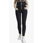 Mother Swooner Exposed Snap Jeans Wrong Side of the Tracks Black Denim Size 24 Photo 1