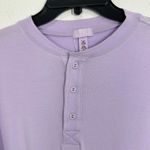 SKIMS  Soft Lounge Long Sleeve Henley Top Lavender Purple XXS NWOT Photo 4