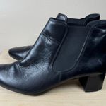 Paul Green  Womens Ankle Heeled Boots Almond Toe Black Leather 90s size 5.5 Photo 0