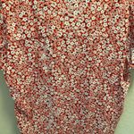 BeachLunchLounge  Red And White Floral Short Sleeve Button Down Shirt. Photo 5