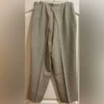 Preston & York  linen blend lined slacks. Light gray. Button & zip side closure Photo 4