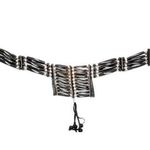 Black Carved Buffalo Bone Chest Plate Choker Western Indian Style Jewelry New Photo 0