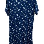 Flora Nikrooz Flora by  Lace Trim Ribbed Sleep Shirt Navy Size Small New Photo 2