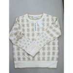 Workshop Republic Clothing Womens Sweater Size S Fair Isle Cream Gold Cozy Photo 2