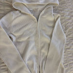 John Galt  White Double Zip Sweater Photo 0