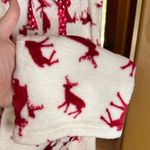 Dearfoams  Red and White Reindeer Fleece Pajama Pants Size Large Photo 3