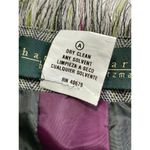 Harve Bernard Wool Pinstripe Fringe Blazer Jacket Size 12 Girl Boss Corpcore Green Photo 7