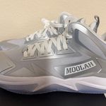 Moolah Women's Triple Double Basketball Shoes 10.5 Glitch Mode Metallic Silver White Photo 4