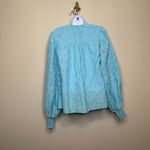 Ramy Brook  Kyle Textured Top Puffed Long Sleeve Blouse Blue Women's XS Photo 2