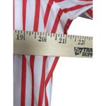 Chico's  Red White Vacation‎ Stripe Button Down Tie Front Long No Iron Sz 2 Large Photo 9