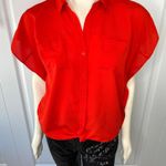 The Limited Solid Collared Button Down Blouse Photo 7