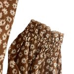 Rylee + Cru Janie Ditsy Floral Print Brown Long Sleeve Dress Size Small Photo 2