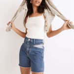 Madewell  Size 30 High-Rise Long Denim Shorts: Contrast Yoke‎ Edition Photo 0