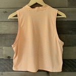 Athleta  Women's Orange White Striped Sleeveless Crop Top Tank Top, XL Photo 2