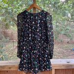 Anthropologie The Long Sleeve Somerset Romper Black Printed Size S. NEW Photo 4