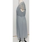 ASOS  Kate Lace Maxi Dress Gown Eyelash Lace V-Neck Short Sleeves Baby Blue‎ 6 Photo 5