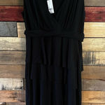 New York & Company Black Ruffle Tank Dress Size Medium‎ Photo 0