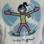 Life is Good  Tshirt Long Sleeve Snow Angel Sleep Shirt size Small Photo 1