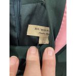 Burberry Dress Womens US 0 Dark Forest Green Zoya Pink Collar Long Sleeve Shift Photo 4