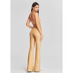 Retrofête Vaani Bra in Nude Large New Womens Squins Crop Tank Top Brown Photo 3