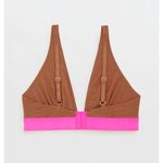 Aerie Smoothez Plunge Mesh Bralette Brown and pink small Photo 4