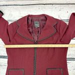 Nanette Lepore  Women's Cupra Blend Dark Red‎ Blazer [Size 12] Made in USA Photo 6