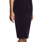 BCBG Max Azria Kerry Velvet Off Shoulder Plum Sheath Dress Photo 0