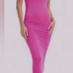 Good American Hawaiian Pink Bodycon Long Snatched Dress NWT Size 2 $110 Khloe K Photo 4