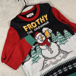 Novelty Christmas Ugly Sweater Size XL "Frothy The Snowman" Pullover Funny Photo 0