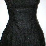 Jill Stuart New Womens Designer  Black Lace Dress One Shoulder 0 2 Broach Short Photo 0