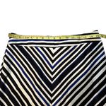 NWT, Ann Taylor Factory Black White Royal Blue Chevron Stripe Pencil Skirt, Sz 6 Photo 7