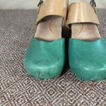 Dansko  Thea Leather Clogs Slingback Sandals Wood Cut Out Size 39 /8.5-9 US Photo 2