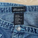 No Boundaries Vintage Y2K Faded Rawhide Leather Lace Up Sides Denim Mini Skirt Photo 8