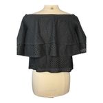 Banana Republic  Eyelet Top‎ Off Shoulder Ruffle Tiered Black Women Size Small Photo 5