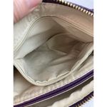 Tahari Crossbody Bag Purse Purple Pebbled Leather Travel Organizer Multi-Pockets Photo 7