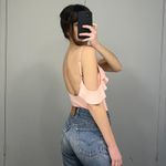 LPA / Revolve Cold Shoulder Ruffle Bodysuit 182 in Peony Photo 2