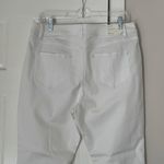 Brand New J. Jill Kick Flare White Jeans Size 14 Petite P Ankle length Raw Hem Photo 2