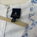 Disney Princess White Blue Floral Long Sleeve Lined Romper ~ FLAWED ~ Size M Photo 7