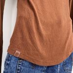 Lululemon Ribbed Long Sleeve Shirt Brown Copper Brown Casual Top Women Sz 4 Cozy Photo 3