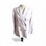 Ralph Lauren  Women’s Double Breasted Blazer Linen Blend Size 6 Lavender Purple Photo 2