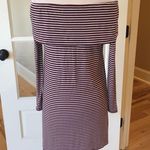Knit Dress Striped Long Sleeve Womens XS Maroon Size undefined Photo 2