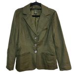 Eddie Bauer Wool Sz Small Petite Blazer Jacket Green Preppy Old Money Academia Photo 0