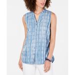 Style & Co . Sleeveless Button-down Shirt NWT P/S Photo 4
