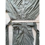 Mable Button Down Rushed collared‎ Green brunch Long Dress W Belt Size Small Photo 2