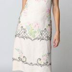 Tracy Reese Hope for Flowers Linen Cami Slip Dress Embroidered Size Large NWT Photo 0