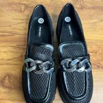 Nine West Black Mesh Chain Loafers Size 12 Platform Chunky Lug Goth Grunge NEW Photo 3