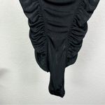 Free People NWOT Ruched Ribbed Bodysuit Size XS in Black Photo 5