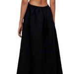 All Saints Ludo Black Cut Out Open Back Halter Linen Blend Midi Dress Size US 8 Photo 1